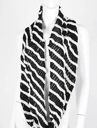 SCARF   CROCHETED  DAF11501BLK - Scarvesnthangs
 - 3