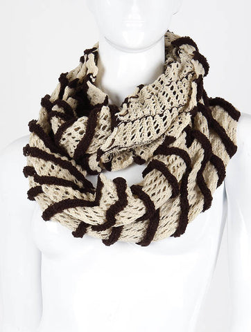 SCARF   CROCHETED  DAF11501DBRO - Scarvesnthangs
 - 2