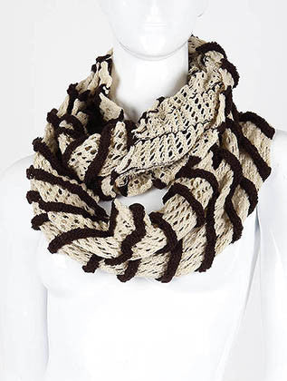 SCARF   CROCHETED  DAF11501DBRO