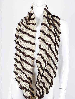 SCARF   CROCHETED  DAF11501DBRO - Scarvesnthangs
 - 3