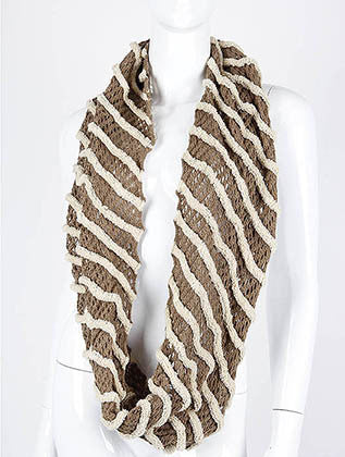 SCARF   CROCHETED  DAF11501LBRO - Scarvesnthangs
 - 3
