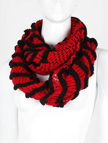SCARF   CROCHETED  DAF11501RED - Scarvesnthangs
 - 2