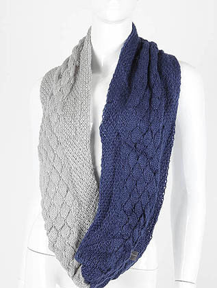 SCARF   DOUBLE LAYERED  DAF11571BLU - Scarvesnthangs
 - 3