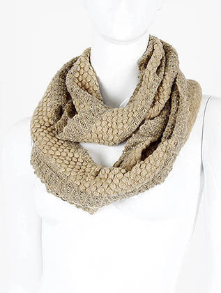 SCARF   CROCHETED  DAF3143BRO - Scarvesnthangs
 - 1