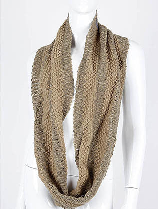 SCARF   CROCHETED  DAF3143BRO - Scarvesnthangs
 - 3