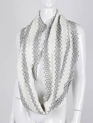 SCARF   CROCHETED  DAF3143WHT - Scarvesnthangs
 - 3
