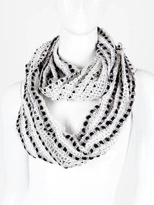 SCARF   KNITTED  DAF3194WHT