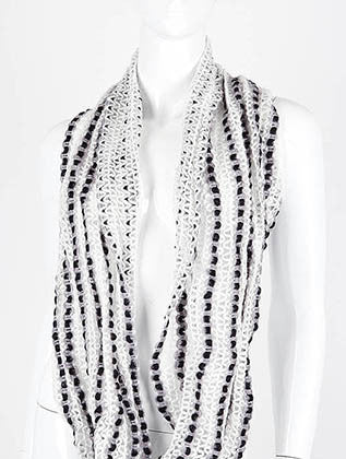 SCARF   KNITTED  DAF3194WHT - Scarvesnthangs
 - 3