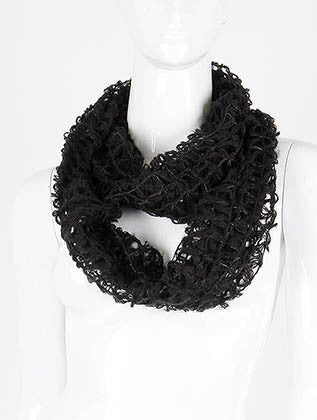 SCARF   CROCHETED  DAF4002BLK