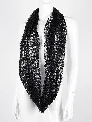 SCARF   CROCHETED  DAF4002BLK - Scarvesnthangs
 - 3
