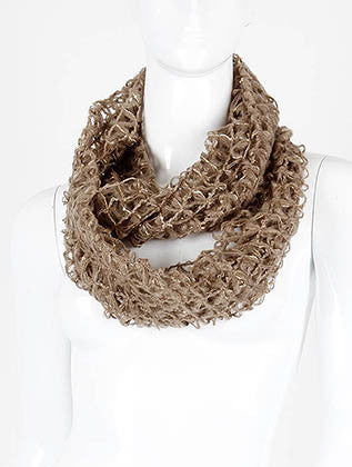 SCARF   CROCHETED  DAF4002BRO - Scarvesnthangs
 - 1
