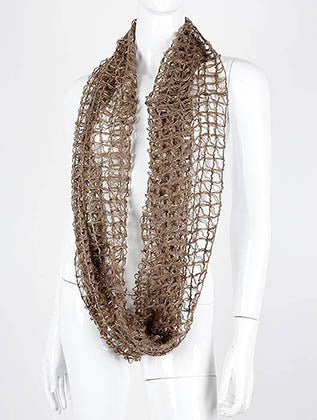SCARF   CROCHETED  DAF4002BRO - Scarvesnthangs
 - 3