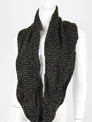 SCARF   CROCHETED  DAF4661GRY - Scarvesnthangs
 - 3