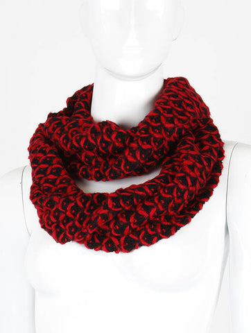 SCARF   CROCHETED  DAF4661RED - Scarvesnthangs
 - 2