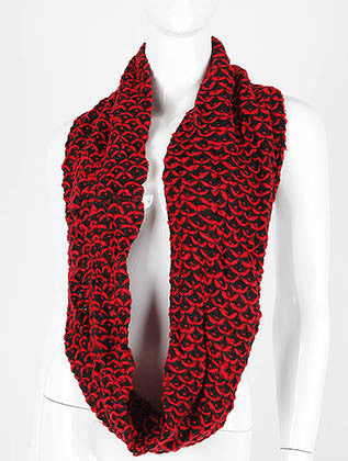 SCARF   CROCHETED  DAF4661RED - Scarvesnthangs
 - 3