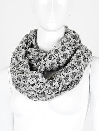 SCARF   KNITTED  DAF4664GRY