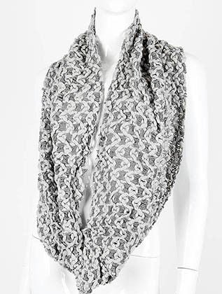 SCARF   KNITTED  DAF4664GRY - Scarvesnthangs
 - 3