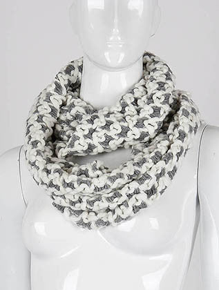SCARF   KNITTED  DAF4664WHT