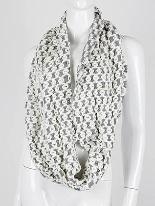 SCARF   KNITTED  DAF4664WHT - Scarvesnthangs
 - 3