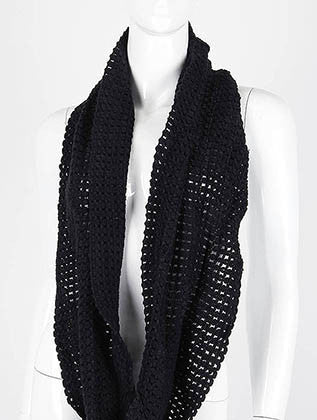 SCARF   KNITTED  DAF4909BLK - Scarvesnthangs
 - 3
