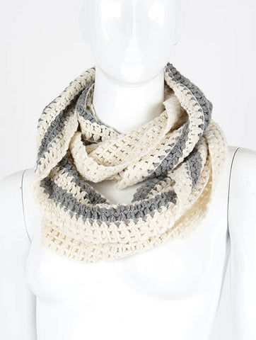 SCARF   KNITTED  DAF4909WHT - Scarvesnthangs
 - 2