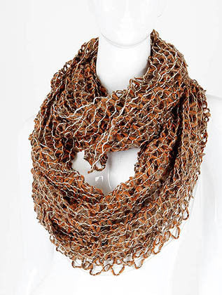 SCARF   KNITTED  DAF7852BRO - Scarvesnthangs
 - 1