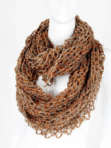 SCARF   KNITTED  DAF7852BRO - Scarvesnthangs
 - 2