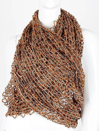 SCARF   KNITTED  DAF7852BRO - Scarvesnthangs
 - 3