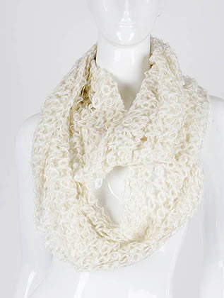 SCARF   KNITTED  DAF7852WHT - Scarvesnthangs
 - 1