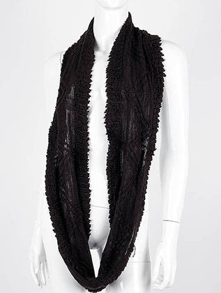 SCARF   KNITTED  DAF9904BLK - Scarvesnthangs
 - 3