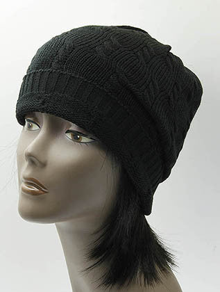 HAT AND CAP   KNITTED  DAH0005BLK - Scarvesnthangs
 - 3