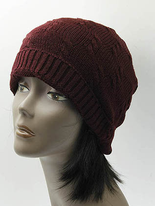 HAT AND CAP   KNITTED  DAH0005BUR - Scarvesnthangs
 - 3