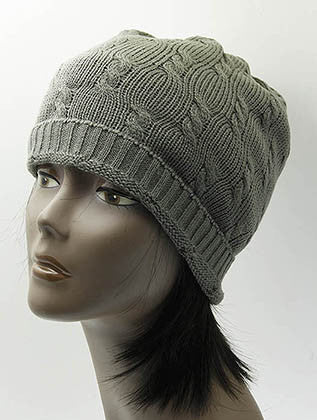 HAT AND CAP   KNITTED  DAH0005GRY - Scarvesnthangs
 - 3