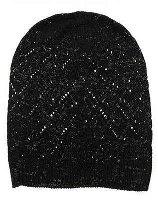 HAT AND CAP   CROCHETED  DAH20175BLK