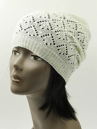 HAT AND CAP   CROCHETED  DAH20175WHT - Scarvesnthangs
 - 3