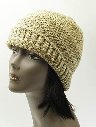 HAT AND CAP   METALLIC THREAD ACCENT  DAH20248BEG - Scarvesnthangs
 - 3