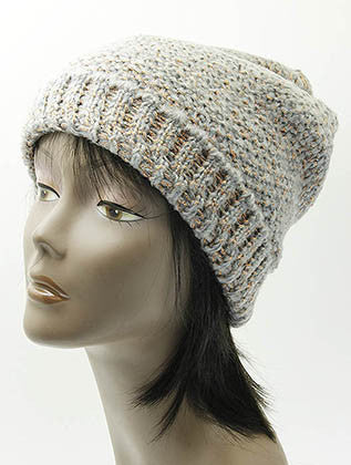 HAT AND CAP   METALLIC THREAD ACCENT  DAH20248GRY - Scarvesnthangs
 - 3