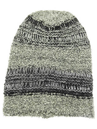 HAT AND CAP   CROCHETED  DAH20258BLK
