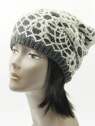 HAT AND CAP   CROCHETED LAYER  DAH20440GRY - Scarvesnthangs
 - 3