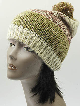 HAT AND CAP   POM POM  DAH20633BEG - Scarvesnthangs
 - 3