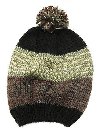 HAT AND CAP   POM POM  DAH20633BLK