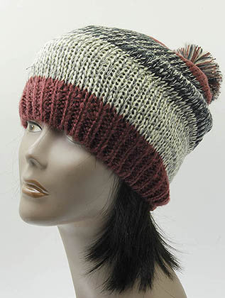 HAT AND CAP   POM POM  DAH20633BUR - Scarvesnthangs
 - 3