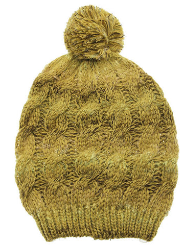 HAT AND CAP   POM POM  DAH20744BEG - Scarvesnthangs
 - 2