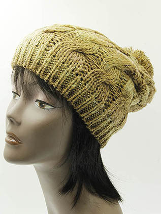HAT AND CAP   POM POM  DAH20744BEG - Scarvesnthangs
 - 3