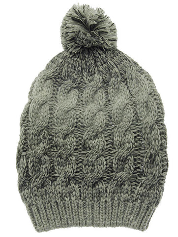 HAT AND CAP   POM POM  DAH20744GRY - Scarvesnthangs
 - 2