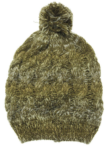 HAT AND CAP   POM POM  DAH20744OLV - Scarvesnthangs
 - 2