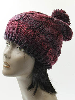 HAT AND CAP   POM POM  DAH20744PUR - Scarvesnthangs
 - 3