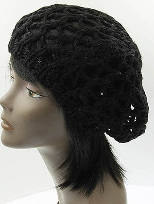 HAT AND CAP   CROCHETED  DAH2210BLK - Scarvesnthangs
 - 3