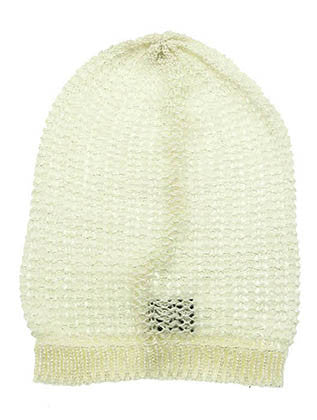 HAT AND CAP   CROCHETED  DAH2874WHT
