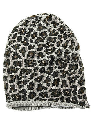 HAT AND CAP   LEOPARD PRINT  DAH2897GRY